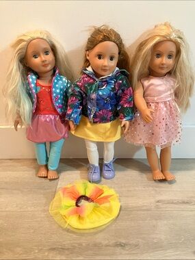 3x 18” Our Generation Girl Dolls